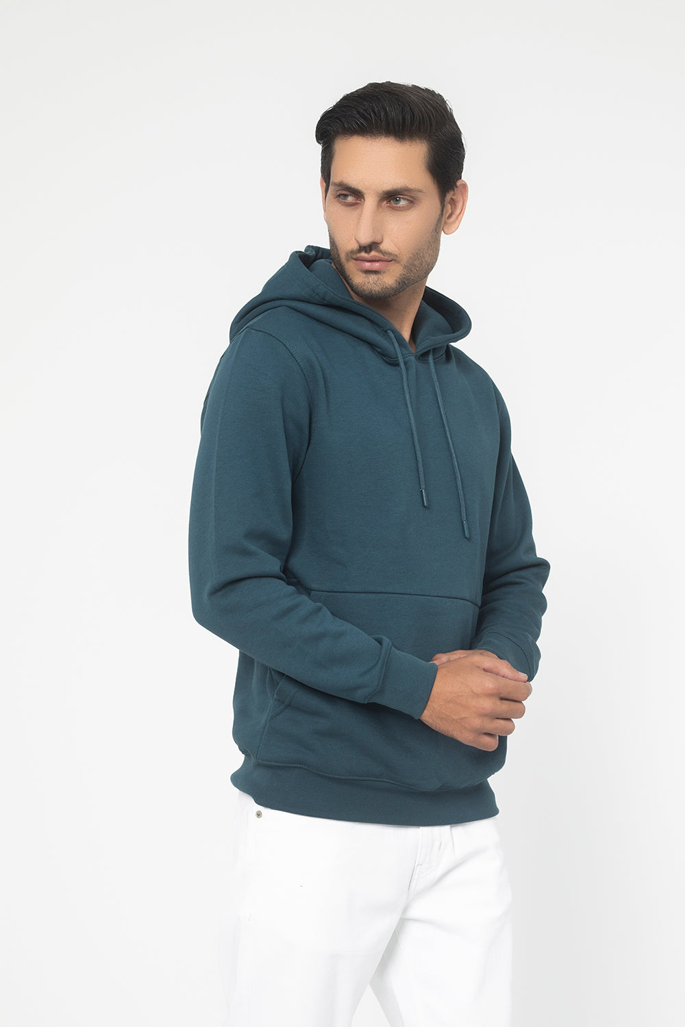 C-GREEN FLEECE FABRIC MEN'S HOODIE