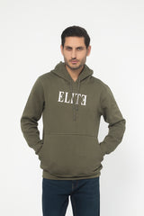 ARMY GREEN FLEECE FABRIC MEN'S HOODIE