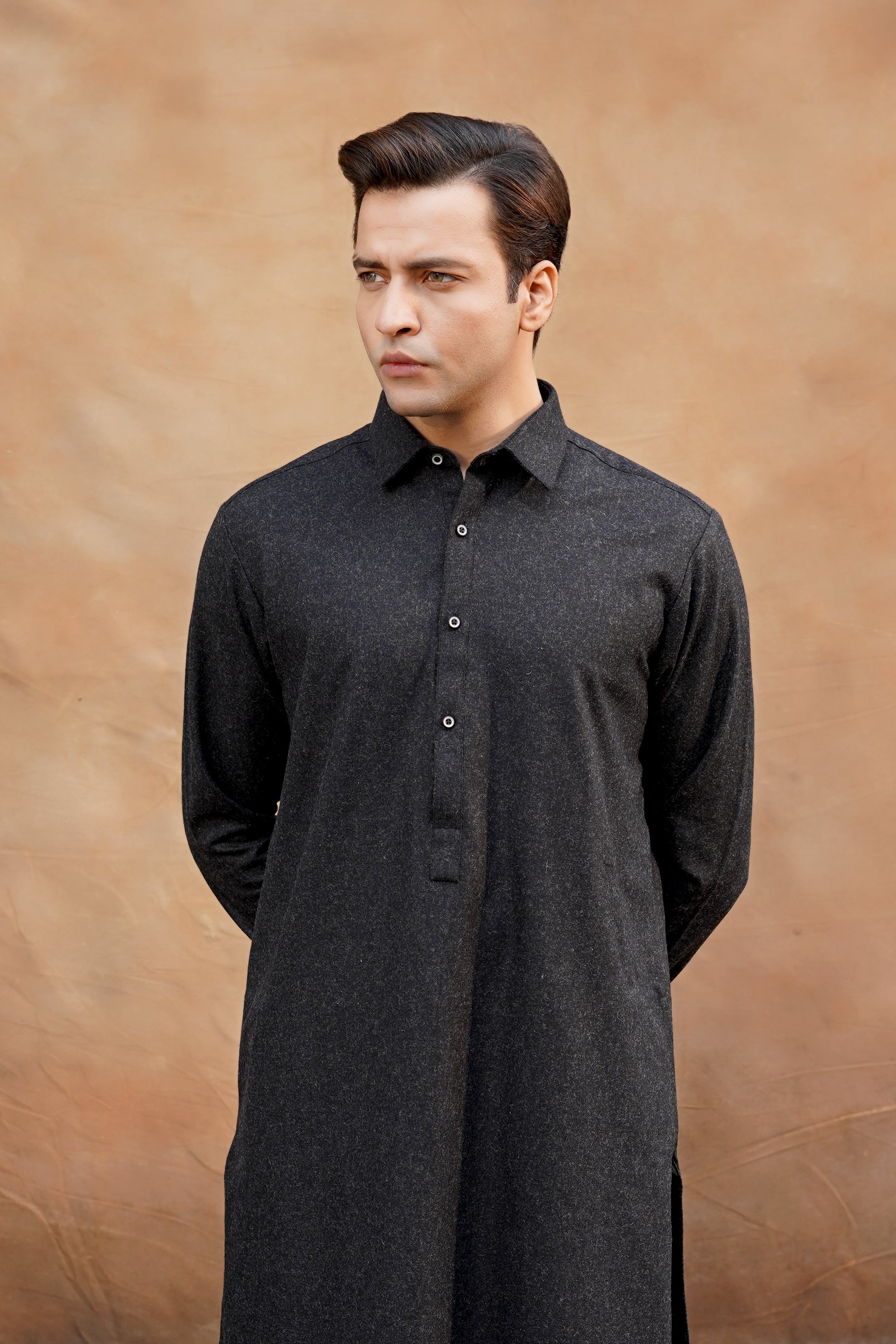 CHARCOAL WOOL KAMEEZ SHALWAR