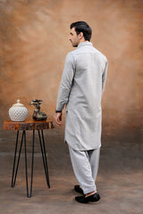 LIGHT GRAY WOOL KAMEEZ SHALWAR