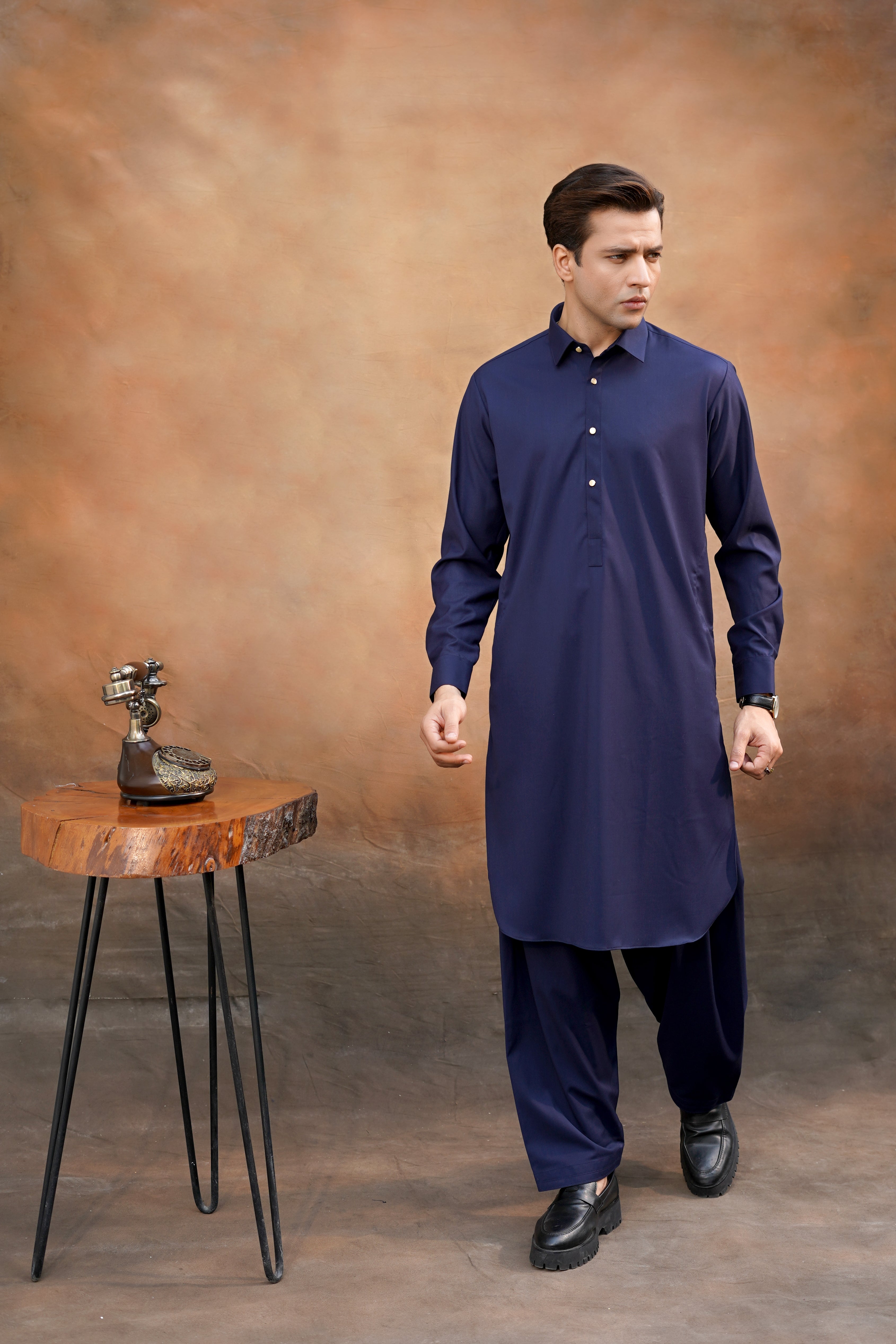 ROYAL BLUE PLAIN KAMEEZ SHALWAR