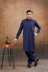 ROYAL BLUE PLAIN KAMEEZ SHALWAR