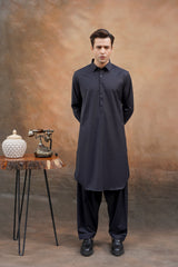 BLACK PLAIN KAMEEZ SHALWAR