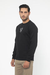 BLACK FLEECE CREW NECK SWEAT SHIRT