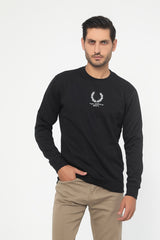 BLACK FLEECE CREW NECK SWEAT SHIRT