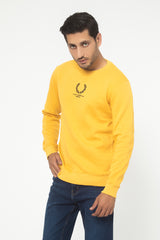 YELLLOW FLEECE REGULAR FIT SWEAT SHIRT