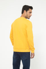 YELLLOW FLEECE REGULAR FIT SWEAT SHIRT