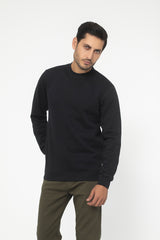 BLACK FLEECE CREW NECK SWEAT SHIRT