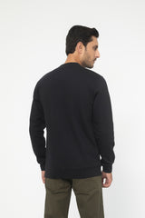 BLACK FLEECE CREW NECK SWEAT SHIRT