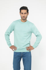 SEA GREEN FLEECE CREW NECK SWEAT SHIRT