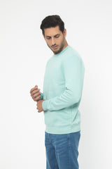 SEA GREEN FLEECE CREW NECK SWEAT SHIRT