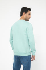 SEA GREEN FLEECE CREW NECK SWEAT SHIRT