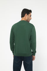 GREEN FLEECE CREW NECK SWEAT SHIRT