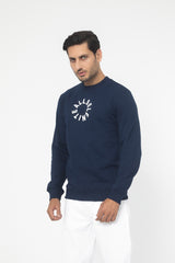 NAVY FLEECE CREW NECK SWEAT SHIRT