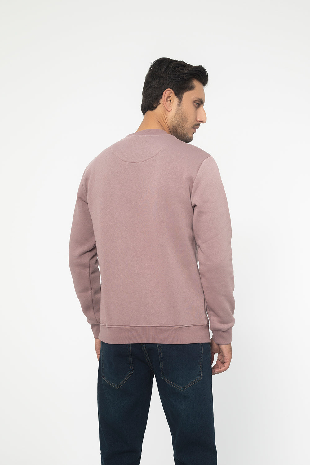 PURPLE FLEECE CREW NECK SWEAT SHIRT