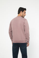 PURPLE FLEECE CREW NECK SWEAT SHIRT