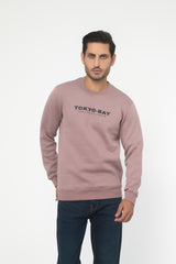 PURPLE FLEECE CREW NECK SWEAT SHIRT