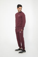 MAROON REGULAR-FIT WINTER TRACK SUIT